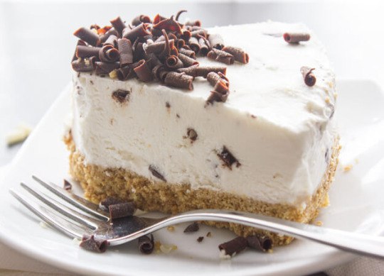 CHOCOLATE CHIP FROZEN YOGURT CAKE - 2