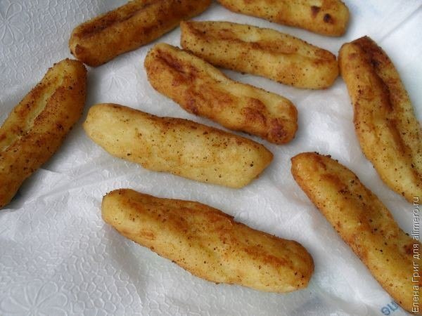 Оригинальная и простая закуска - картофельные палочки с грибами. 1. Картофель – 400-500 г 2. Грибы ... - 8