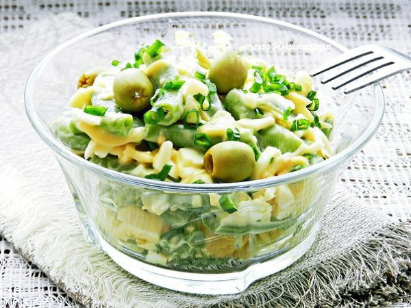Салат из замороженной стручковой фасоли. (Варвара Цанских) Для приготовления салата с зеленой ...