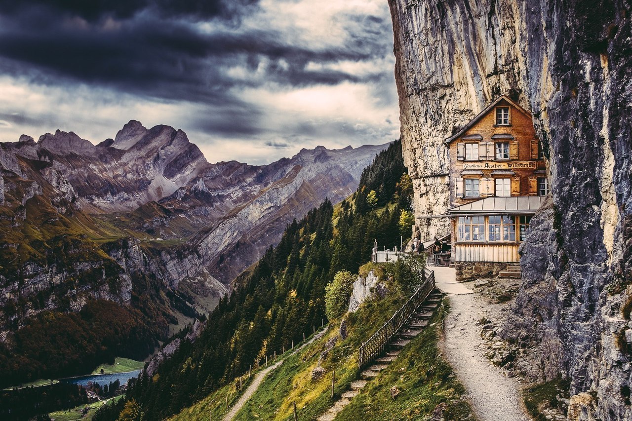 A watch spot on Mount Tegelberg. Mount Tegelberg is located near Schwangau in Ba