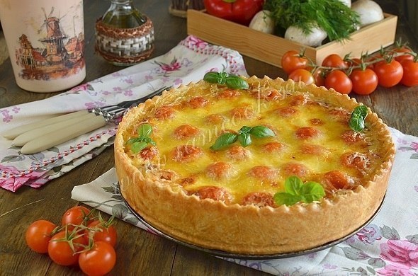 Открытый пирог «Киш лорен» с курицей и грибами. .Рекомендую приготовить этот вкусный пирог. Его ... - 9