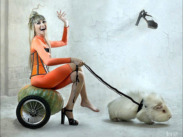 "Это ж надо было вчера так нажраться!"- , проворчала Золушка, стаскивая с ног хрустальные ...