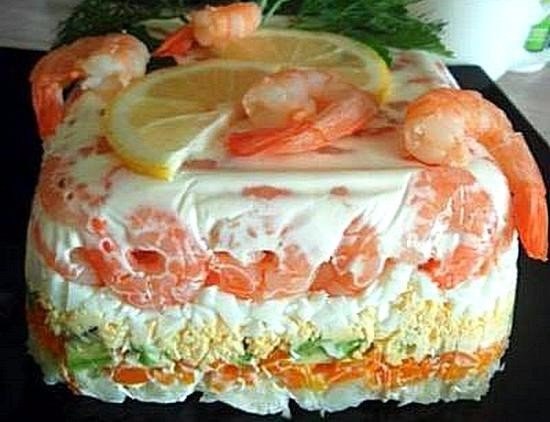 Фитнес-салат с креветками и авокадо.на 100грамм - 109.53 ккалБ/Ж/У - ...