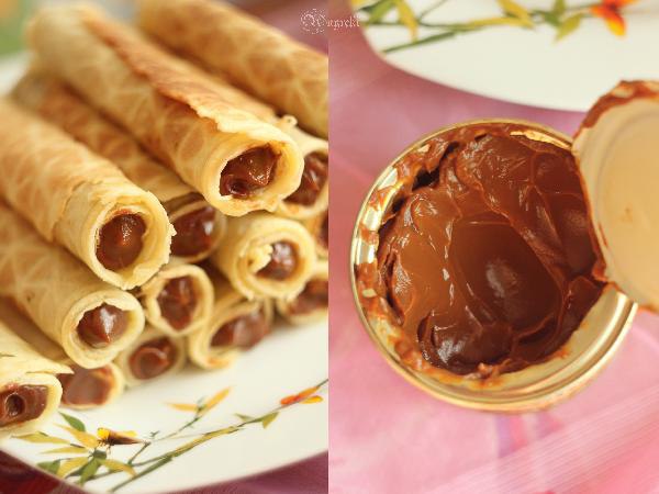Трубочки со сгущенкой.сахар - 100 гряйцо - 1 штмука - 1 стакансливочное масло (растопленное) - 200 ...