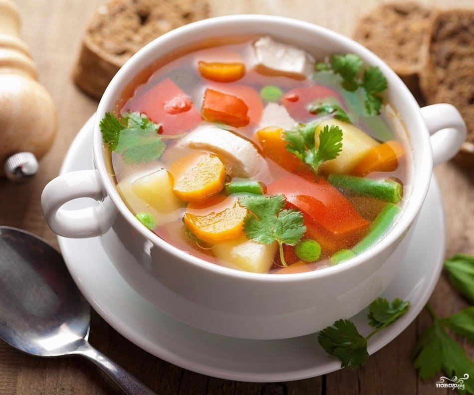 ПОДБОРКА ВКУСНЫХ ДИЕТИЧЕСКИХ СУПОВ. Суп с фрикадельками40 ккал. на 100г Ингредиентывода 2лмясной ... - 4