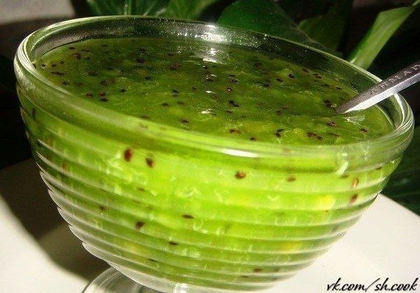 Варенье из киви очень вкусное и необычайно красивое! Ингредиенты: — 5 киви — 1 банан — 1 чайная ...