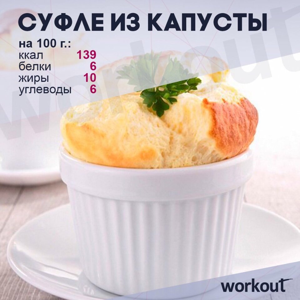 Суфле из цветной капусты.Ингредиенты:Капуста цветная - 250 гЙогурт натуральный - 100 гЯйца - 2 ...