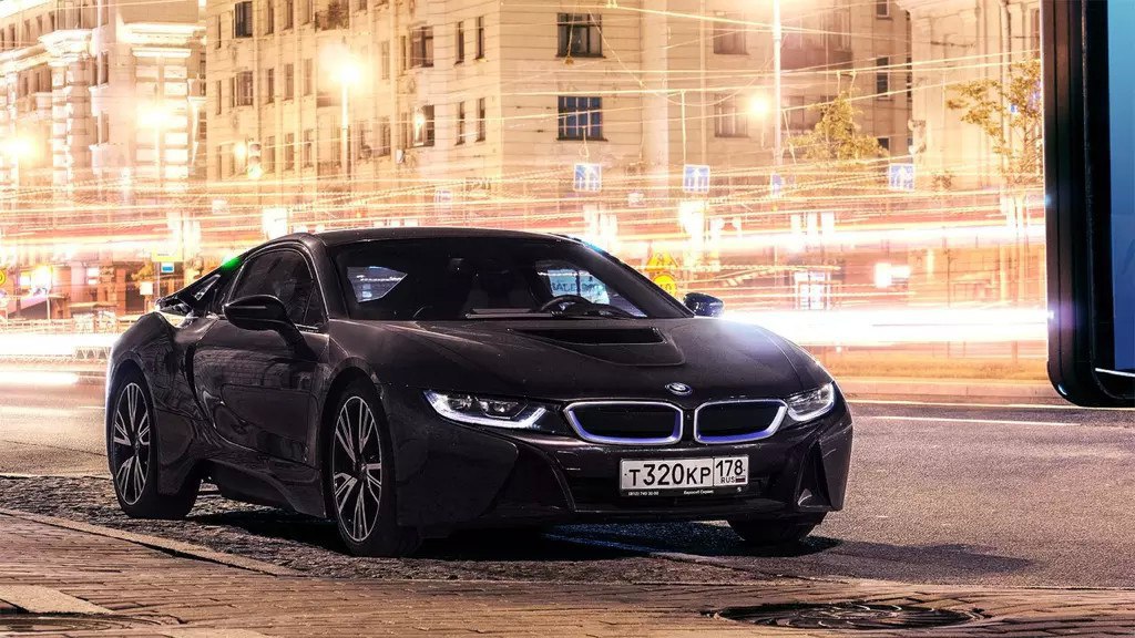 Машина BMW i8 черный