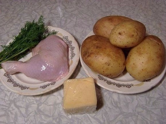 Зразы картофельные с курицей.Ингредиенты:400-500 г курицы,5-6 картофелин,150 г ... - 2