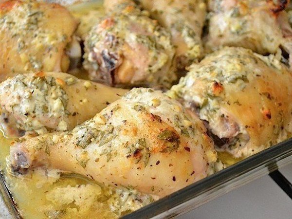 Курица в маринаде по-гречески.Ингредиенты: -Йогурт без ароматизаторов — 1 стакан-Курица (ножки, ...