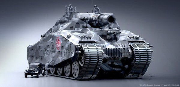 Танк под названием Hydra Tank был создан дизайнером Даниелом Саймоном для фильма Капитан Америка.