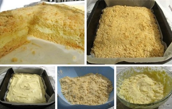 Творожный торт.Нежное, рассыпчатое песочное тесто, сладкая творожная начинка... Ингредиенты:Берем ...