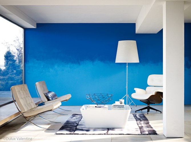 Современная покраска стен в квартире вместо обоев (46 фото)