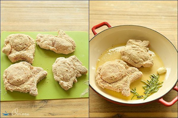 Кордон блю. В самом распространенном варианте берется телячий шницель, в нем делается карман, ... - 6