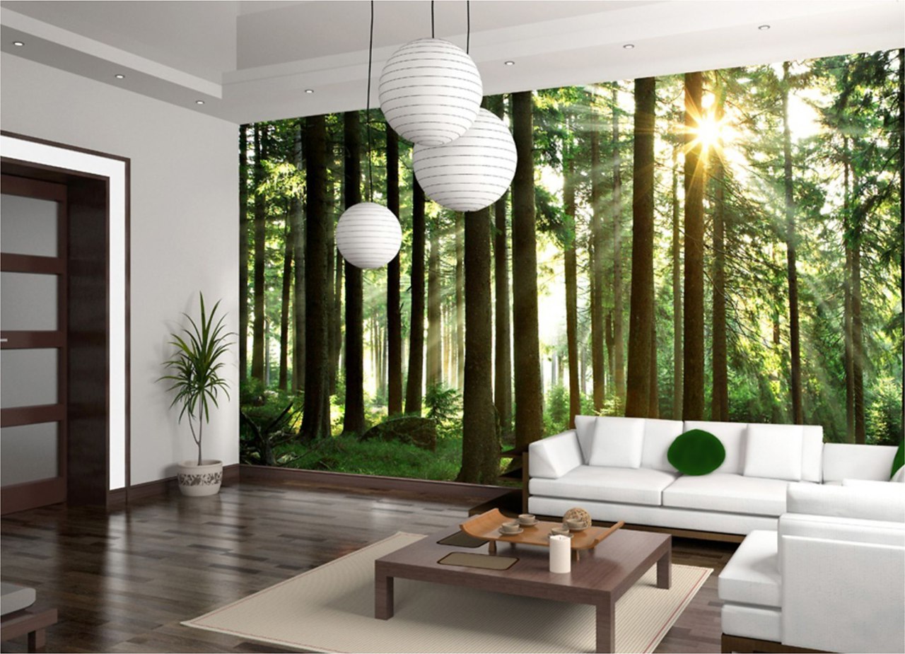 Фотообои... в интерьере. Эко стиль.