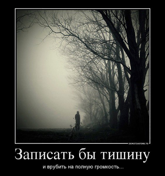 ТИШИНА... ОНА ТАКАЯ... Вы знаете как скучно тишине? Она одна и нету ей покоя… Скрывается в небесной ...
