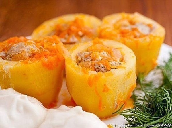ФАРШИРУЕМ ОВОЩИ.1. Перцы фаршированные.4 порции:2 крупных болгарских перчика,грамм 200-300 мясного ... - 3