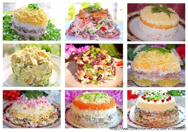 9 Рецептов самых вкусных салатов.Все салаты готовятся очень легко и быстро!1. Салат ...