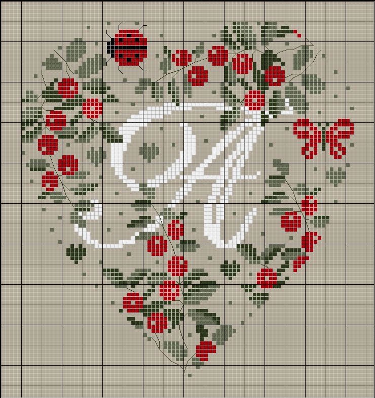 Вот такие символы любви можно вышить крестиком, оформить в мини-рамки и украсить, например, камин. - 3