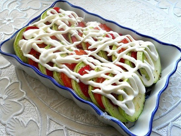 Кабачки, запеченные с помидорами и сыром. Кабачки, запеченные с помидорами и сыром, - очень лёгкое, ... - 6