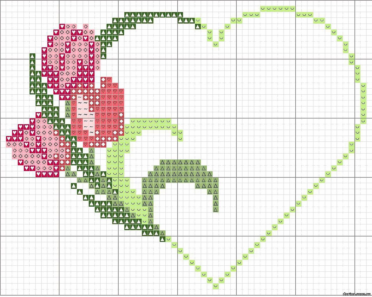 Вот такие символы любви можно вышить крестиком, оформить в мини-рамки и украсить, например, камин. - 4