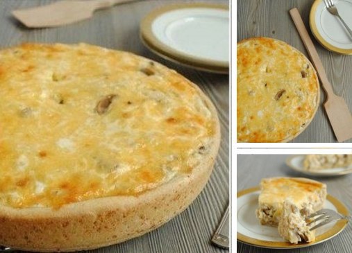 Лоранский пирог с курицей и грибами.Ингредиенты:тесто50г сливочного масла размягченного1 яйцо3 ст.л. ...