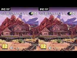 Obduction 3D half Side by Side (  ) SBS       3D,  ,  3D. Look at the monitor and TV with 3D, glasses in 3D mode.