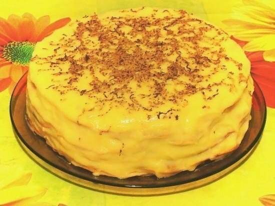 Сказочно вкусный торт с творожным заварным кремом.Ингредиенты:для теста:-100 г сливочного масла;-2 ... - 8
