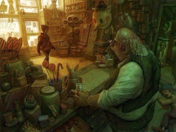 Чем дольше вы смотрите на этот рисунок, тем более тревожным он становится.