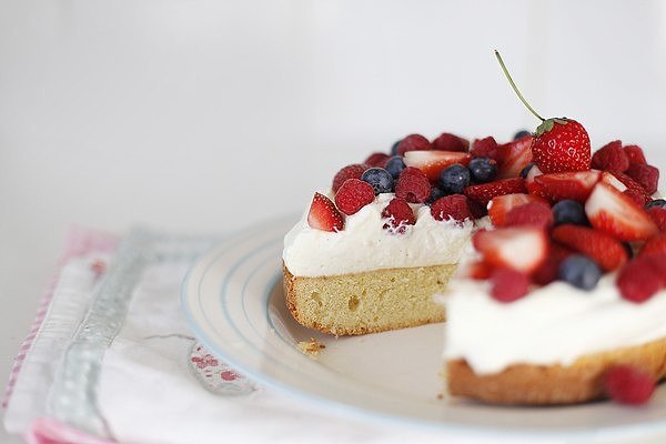 Ягодный пирог .Очень простой и вкусный пирог. Основа - из рассыпчатого теста типа кексового, я на ...