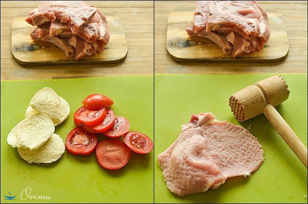 Кордон блю. В самом распространенном варианте берется телячий шницель, в нем делается карман, ... - 3