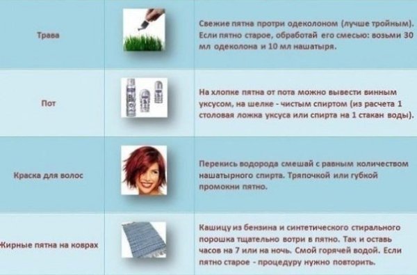 Как удалить пятна с одежды? Вот табличка для разных видов пятен. Забирай себе на стену. - 3
