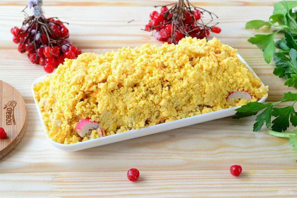 Салат из куриной грудинки.Ингредиенты:Куриная грудка — 1 ШтукаЯйца куриные — 3 ШтукиКукуруза ... - 5