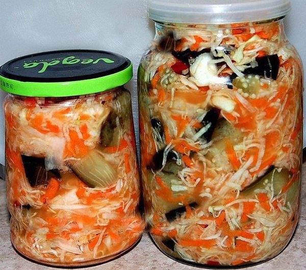 Баклажаны кусочками с капустой на зиму.Этот рецепт для тех тех, кто любит баклажаны и обожает ...