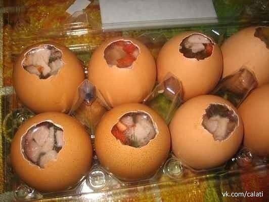 Заливные яйца! Продукты на 10 порций: 10 скорлупок от яиц 2 стакана мясного соленого бульона 20 г ... - 4