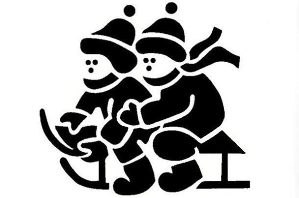 Новогодние трафареты для украшения окон. - 6
