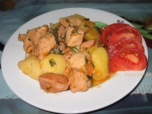 Жаркое по-Уральски.Очень вкусно и очень сытно! Ингредиенты:300 гр. грудинка копчёная600 гр. свинина1 ... - 10