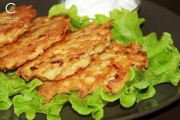 Драники с сыром.Ингредиенты:- 7-10 средних картофелин- 1-2 средних луковицы- 1-2 яйца- 50-100гр. ... - 5