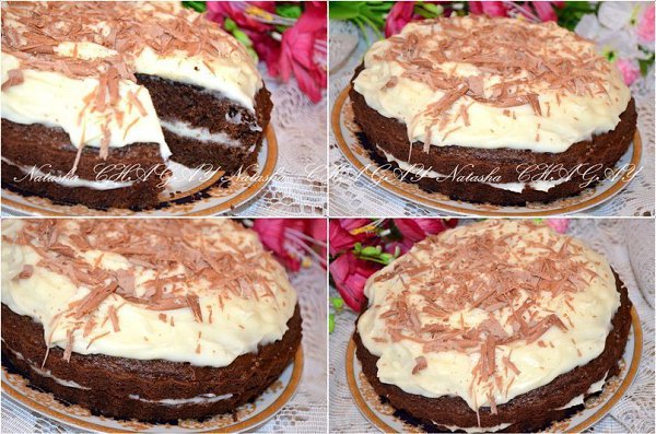 Шоколадный торт с заварным кремом.Для теста:2 яйца0,5 стакана подсолнечного масла2/3 стакана ... - 3