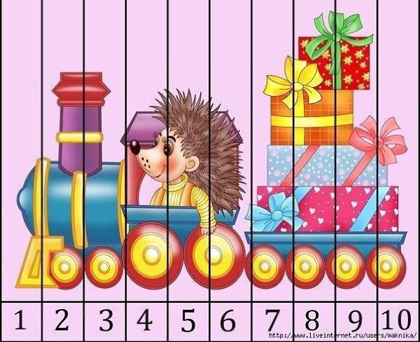 Математические пазлы  .Сохраните себе, распечатайте, разрежьте, перемешайте и пусть ребенок ... - 3