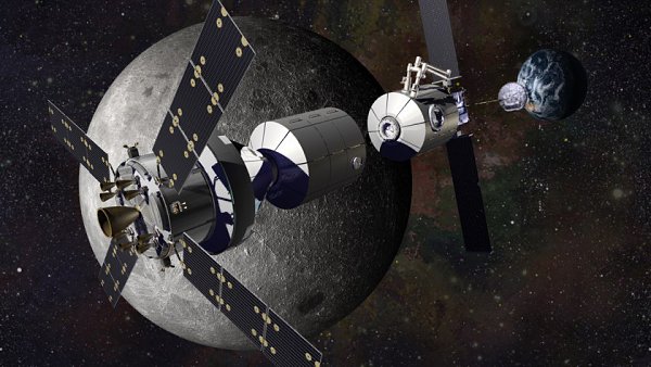 В NASA подумывают о международной базе на орбите Луны.Представители Американского аэрокосмического ...