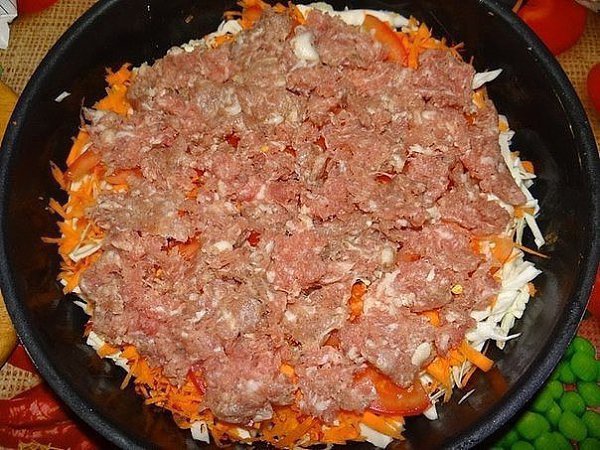 ЗАЛИВНОЙ ПИРОГ С КАПУСТОЙ И ФАРШЕМ.ИНГРЕДИЕНТЫ:Тесто: Яйцо — 3шт Молоко — 200мл Мука — 1,5-2стак ... - 4