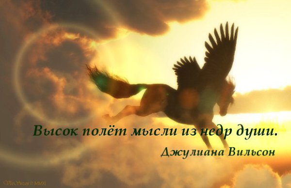 Полет мысли-это состояние торжества вдохновенной легкости полета....