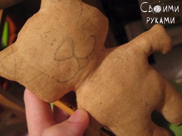 Кофейные котики-примитивы. Мастер-класс - 9