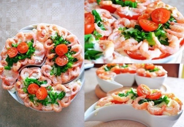 Очаровательный морской салат для особых случаев! Очень красиво и вкусно! САЛАТ