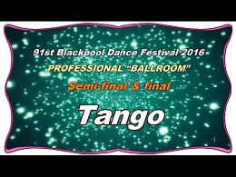 2016 Blackpool Pro Final Tango