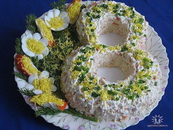 #весна #8марта #женскийдень.Идеи украшения блюд к 8 марта - 2