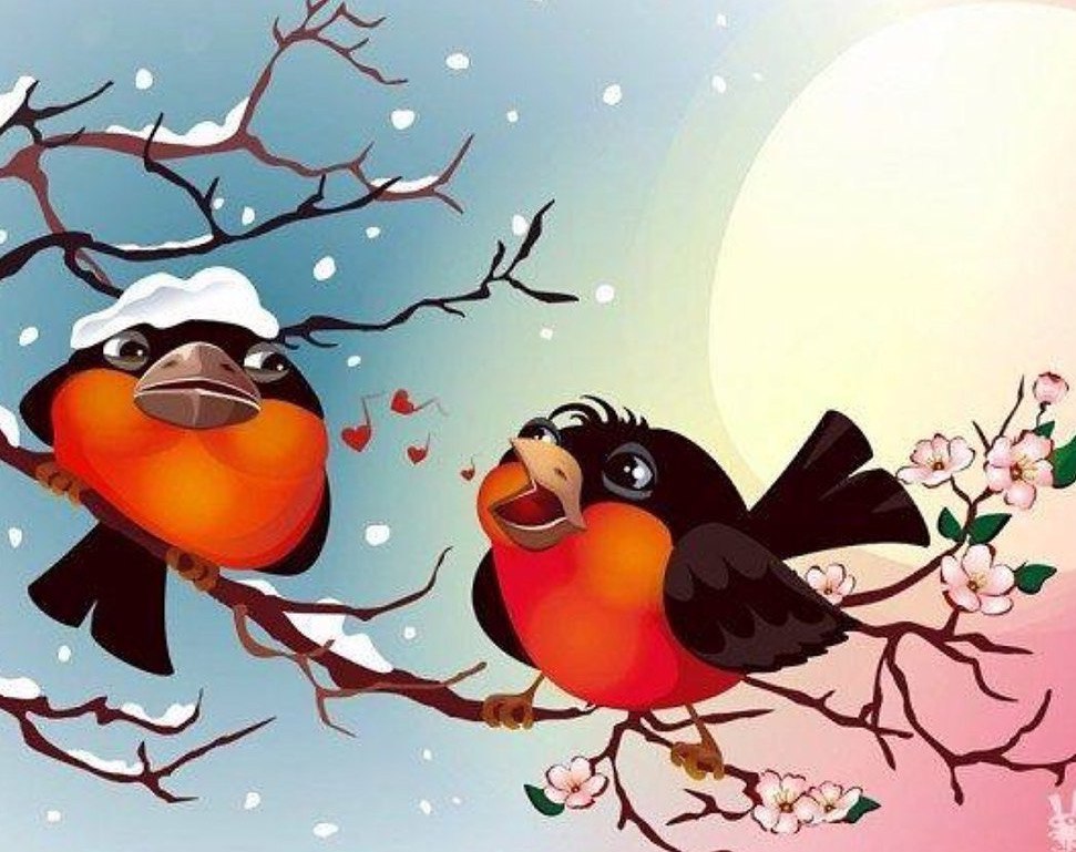 Поют весной птицы весело. Снегири на ветке. Снегирь рисунок. Веселые зимние птички. Веселая птичка Снегирь.