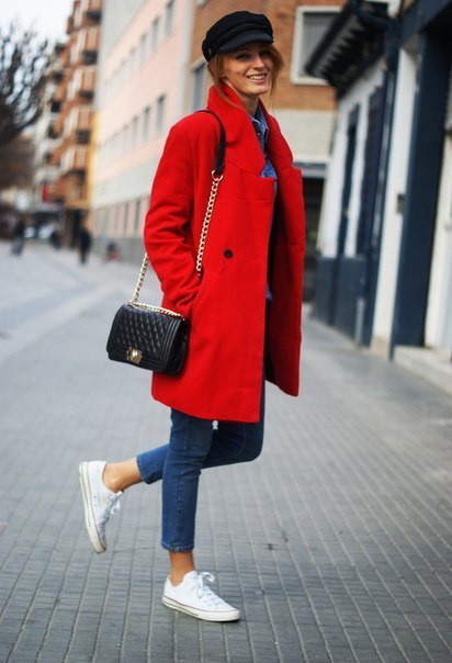 Converse + coat. - 6