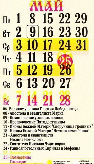 Церковный православный календарь на 2017 год: праздники, посты, именины, дни памяти Двунадесятые ... - 4